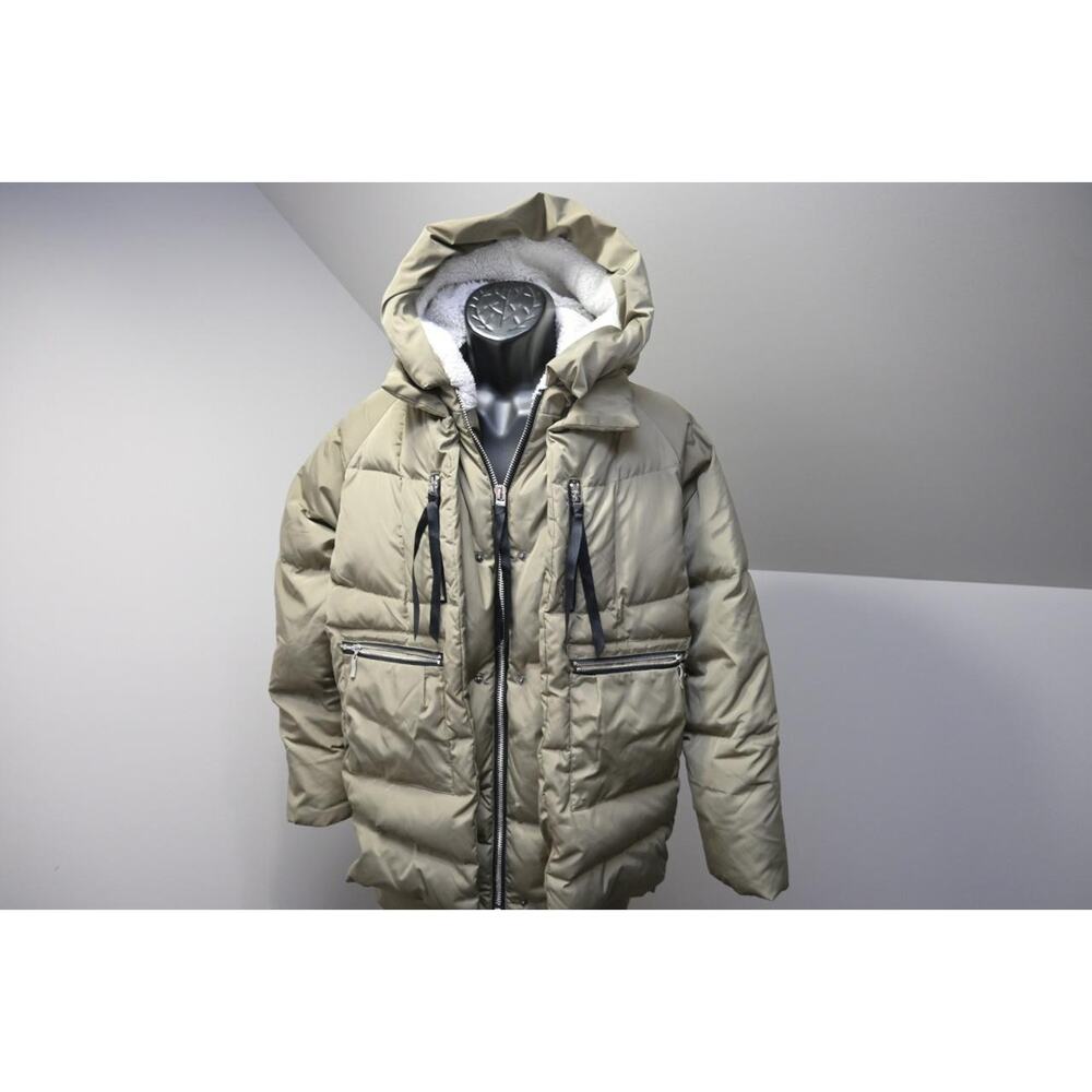 Orolay Duck Down Insulated Puffer Coat Hooded Full Zip Snaps Womens Size Large
